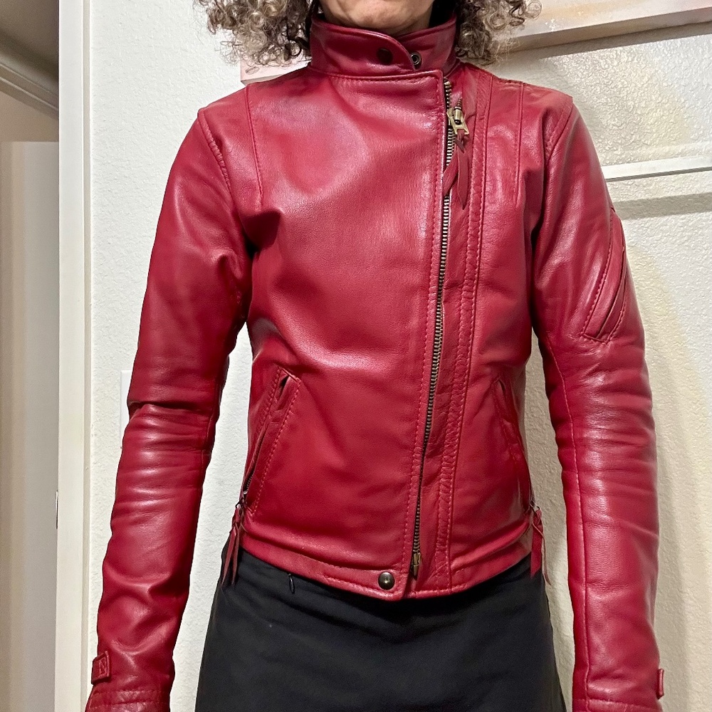 Langlitz Cascade red leather jacket - custom